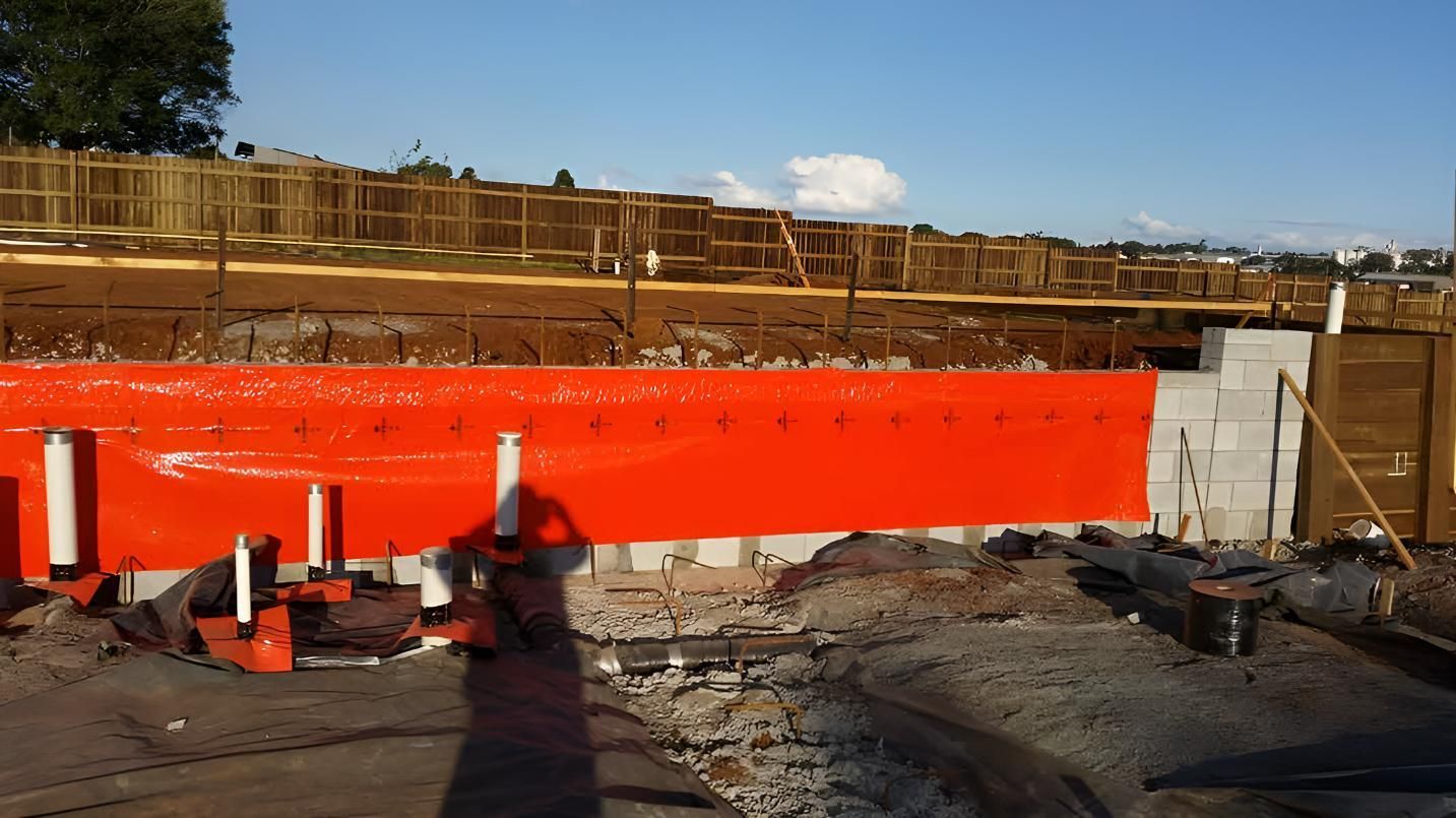 Construction Building Cover in Termite Barrier — Keiran Mortimer Pest Control in Highfields, QLD