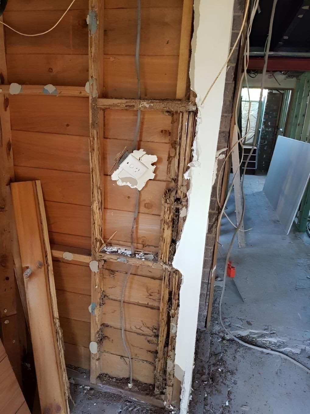 Wooden Wall With Termite Inspection — Keiran Mortimer Pest Control in Wilsonton, QLD