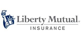 The logo for liberty mutual insurance has a statue of liberty on it.