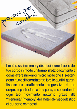materassi in memory