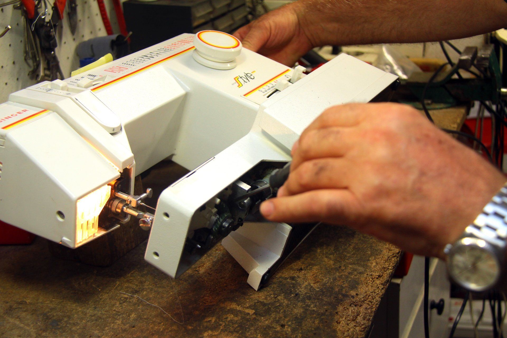 controllo macchina per cucire