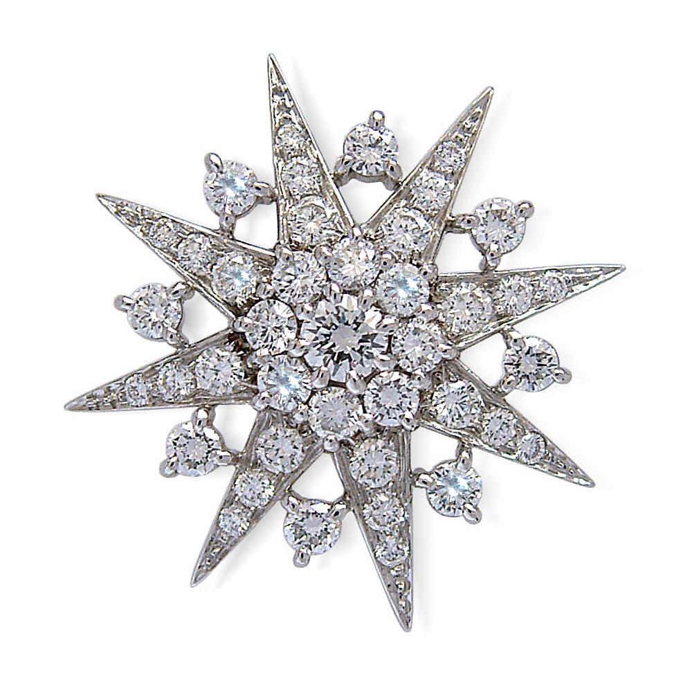 Bespoke diamond star  brooch