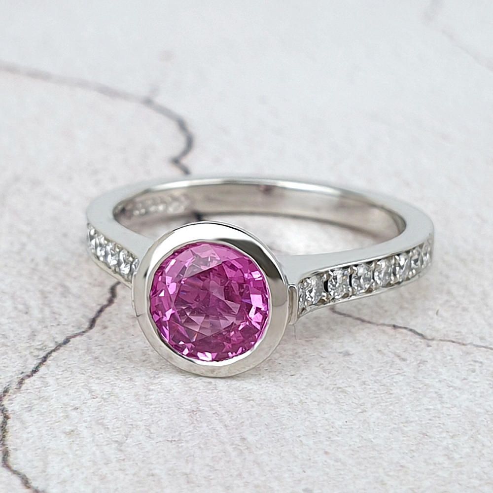 Bespoke Engagement ring with Pink Sapphire