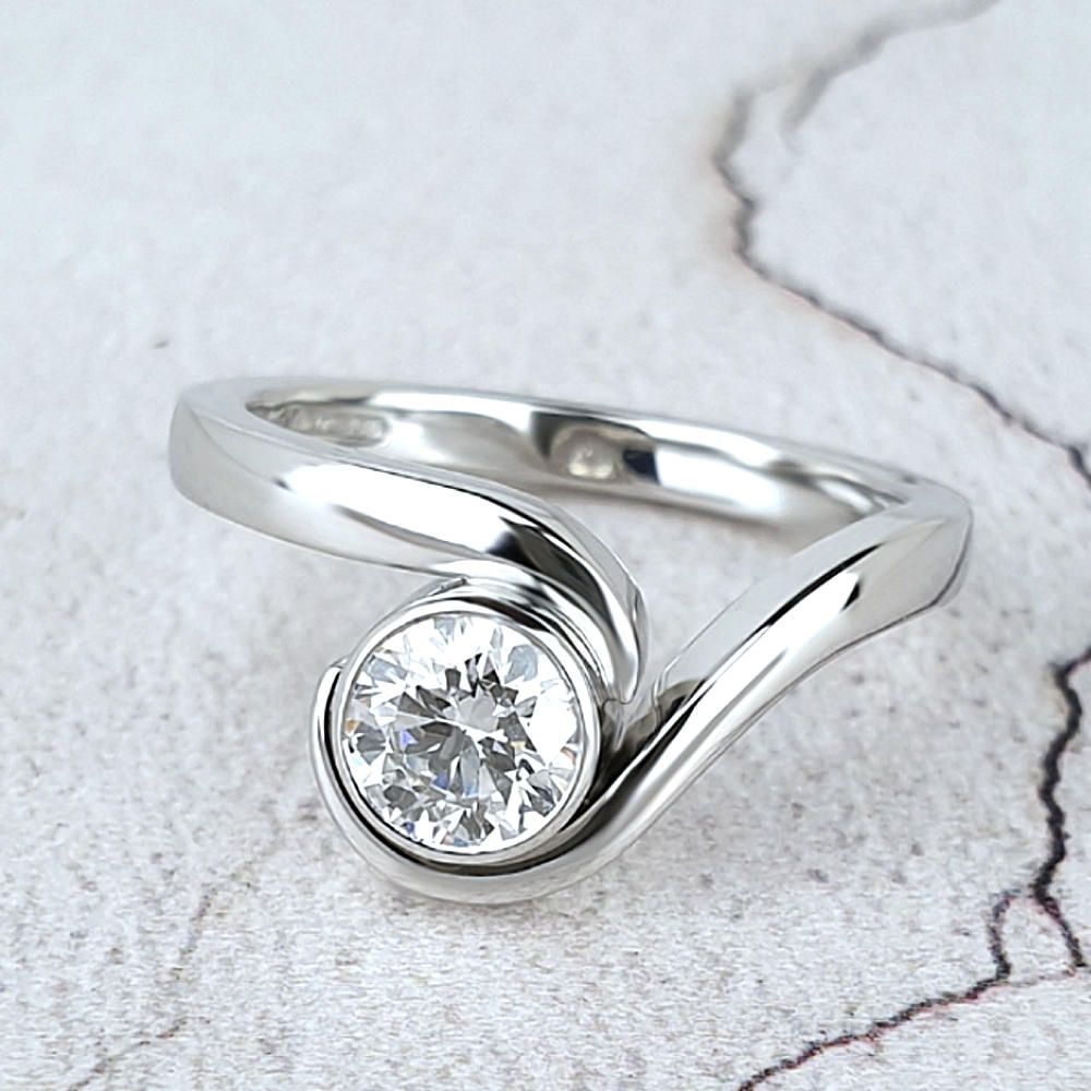 Platinum Hug engagement ring