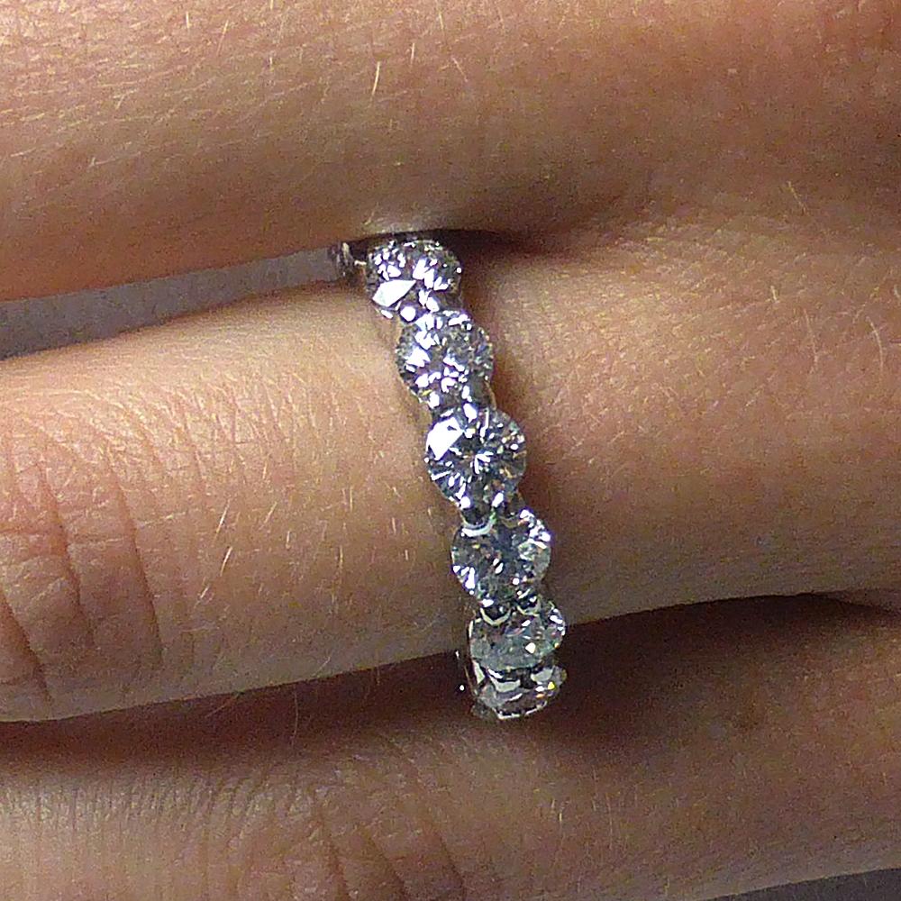 Platinum full eternity ring with sixteen diamonds