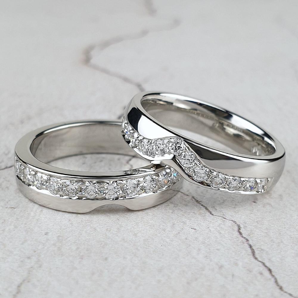 Unique wedding rings designed to fit engagement ring_ Sussex