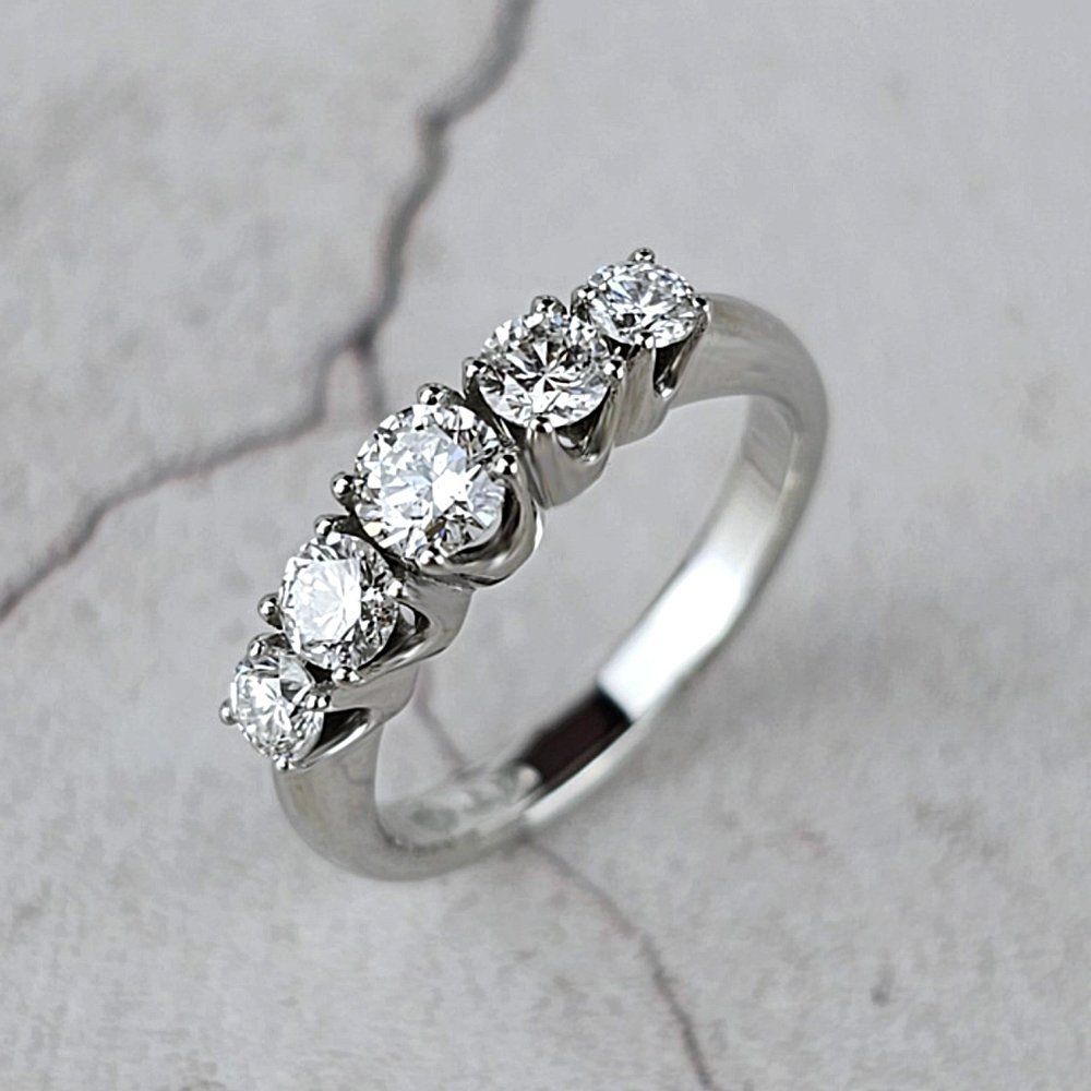 A bespoke five-stone engagement ring