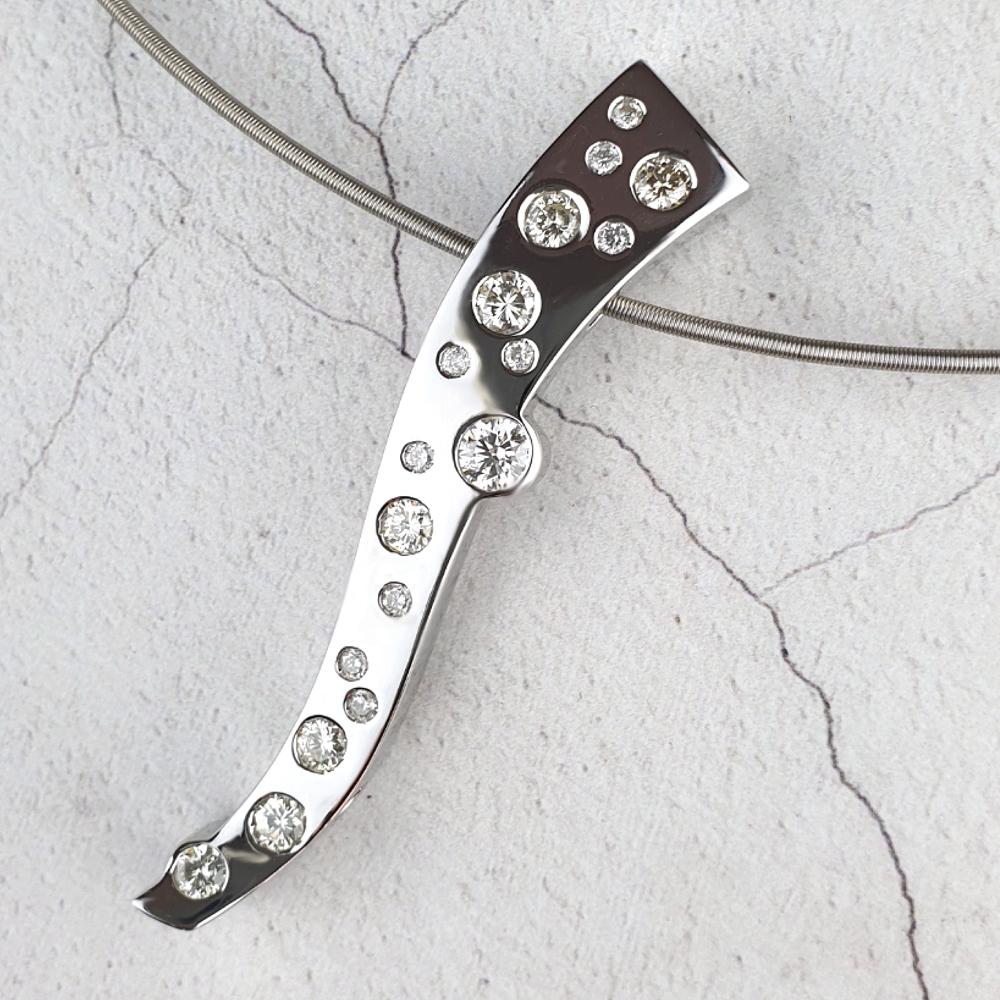 Bespoke diamond pendant designed in Sussex