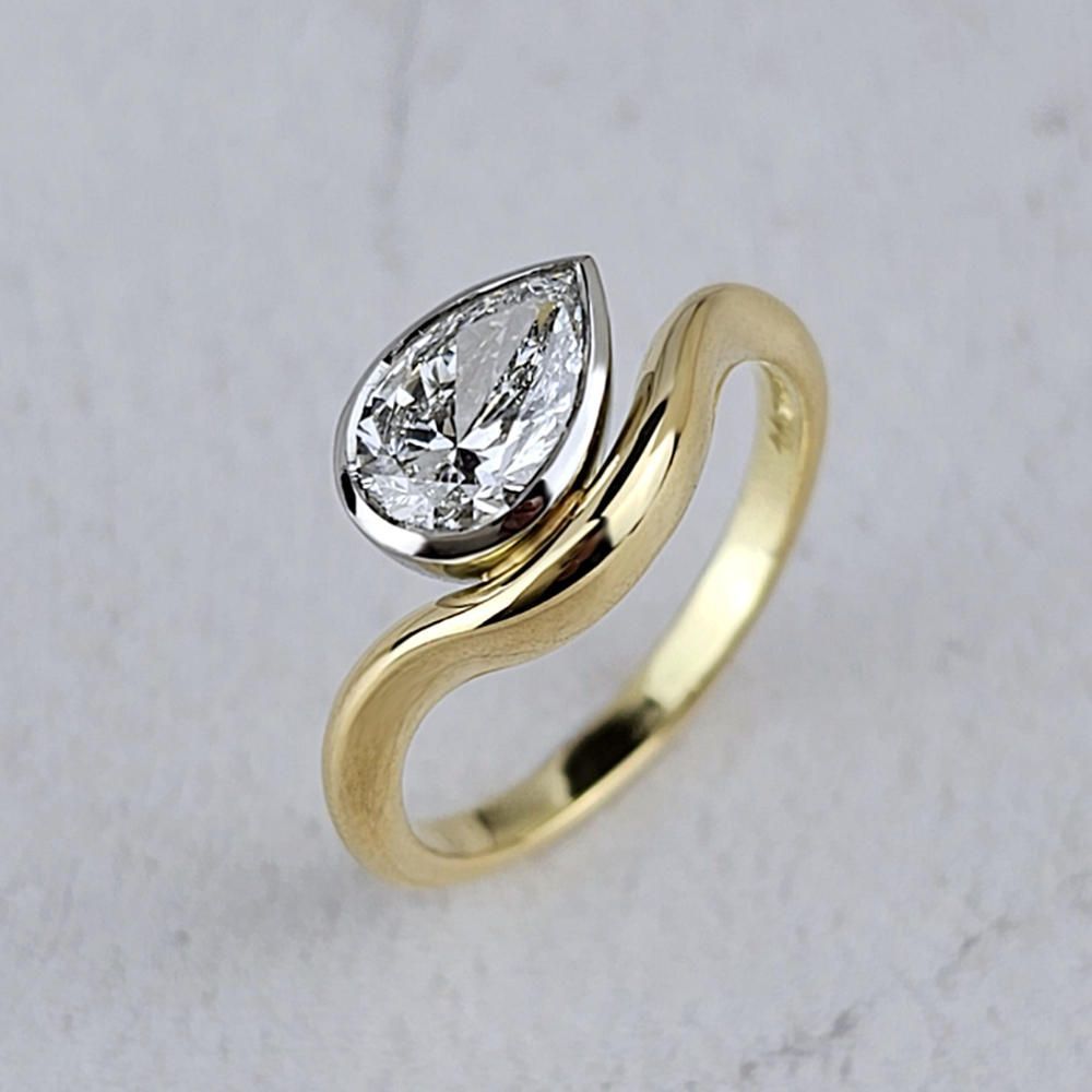 lab grown diamond in a gold ring