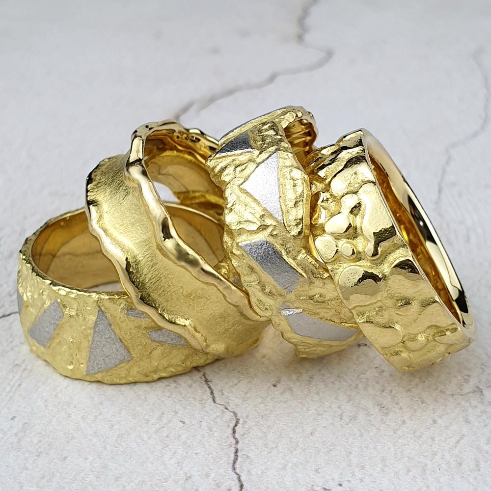 Organic wedding rings