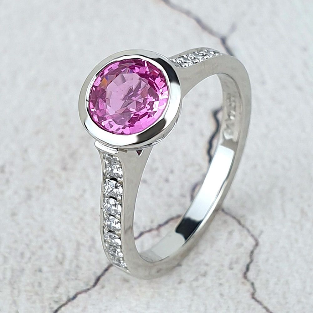 Bespoke Engagement ring with Pink Sapphire