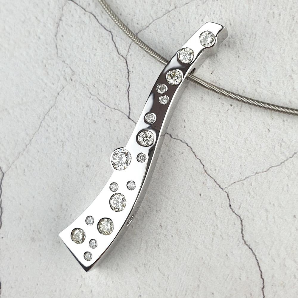 diamond pendant remodelled from old jewellery