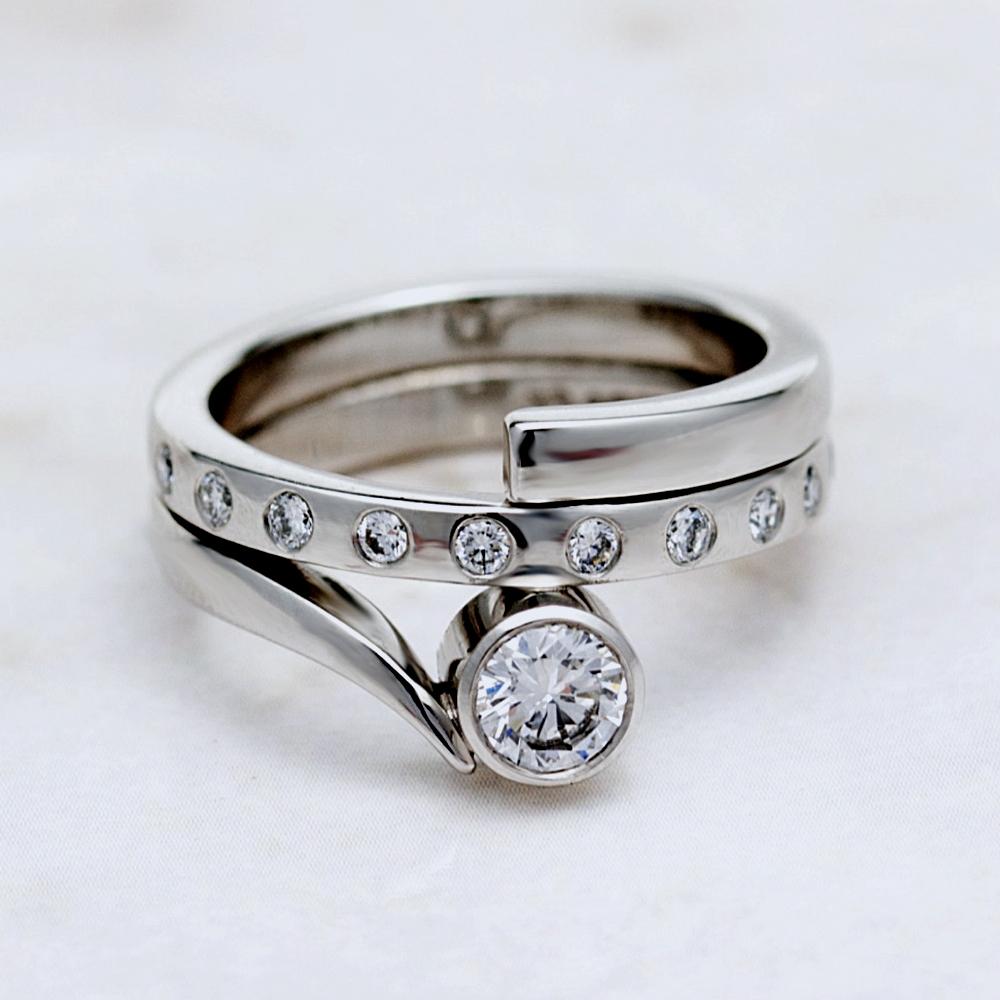 A unique spiral wedding ring