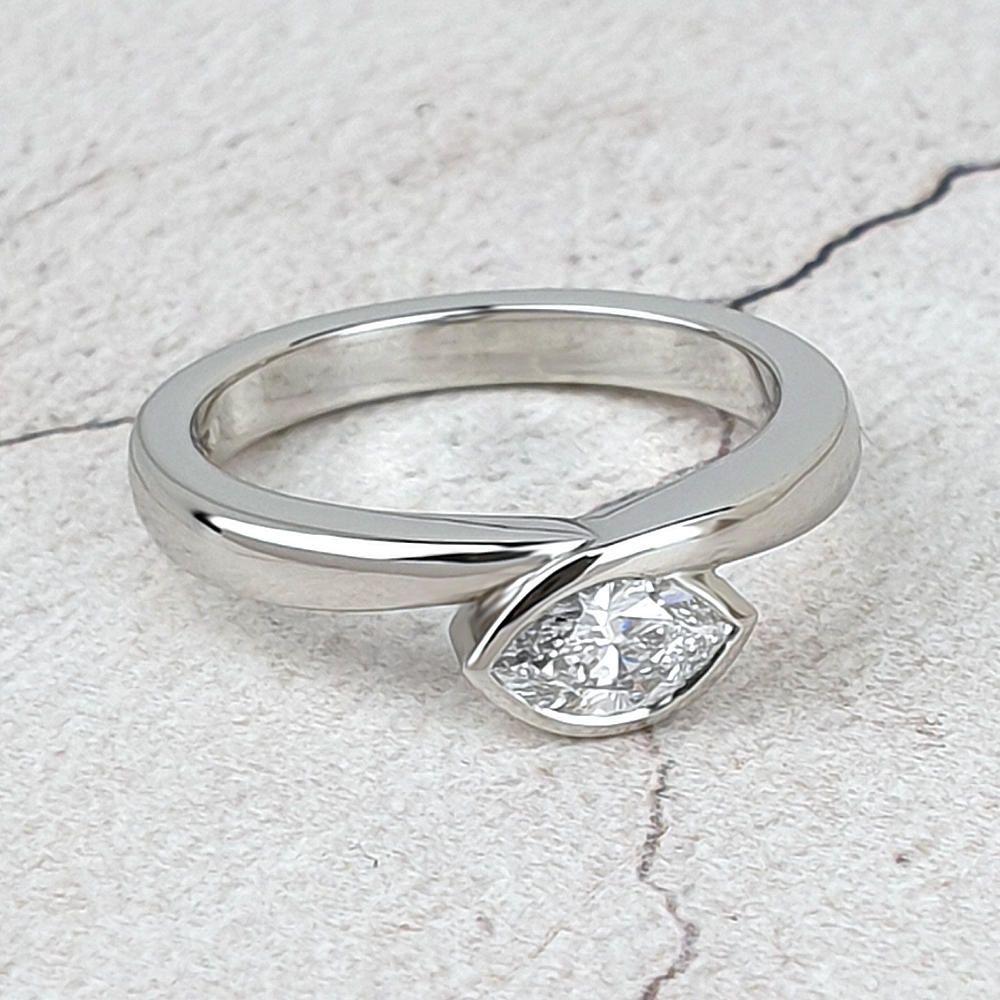 marquise diamond infinity ring