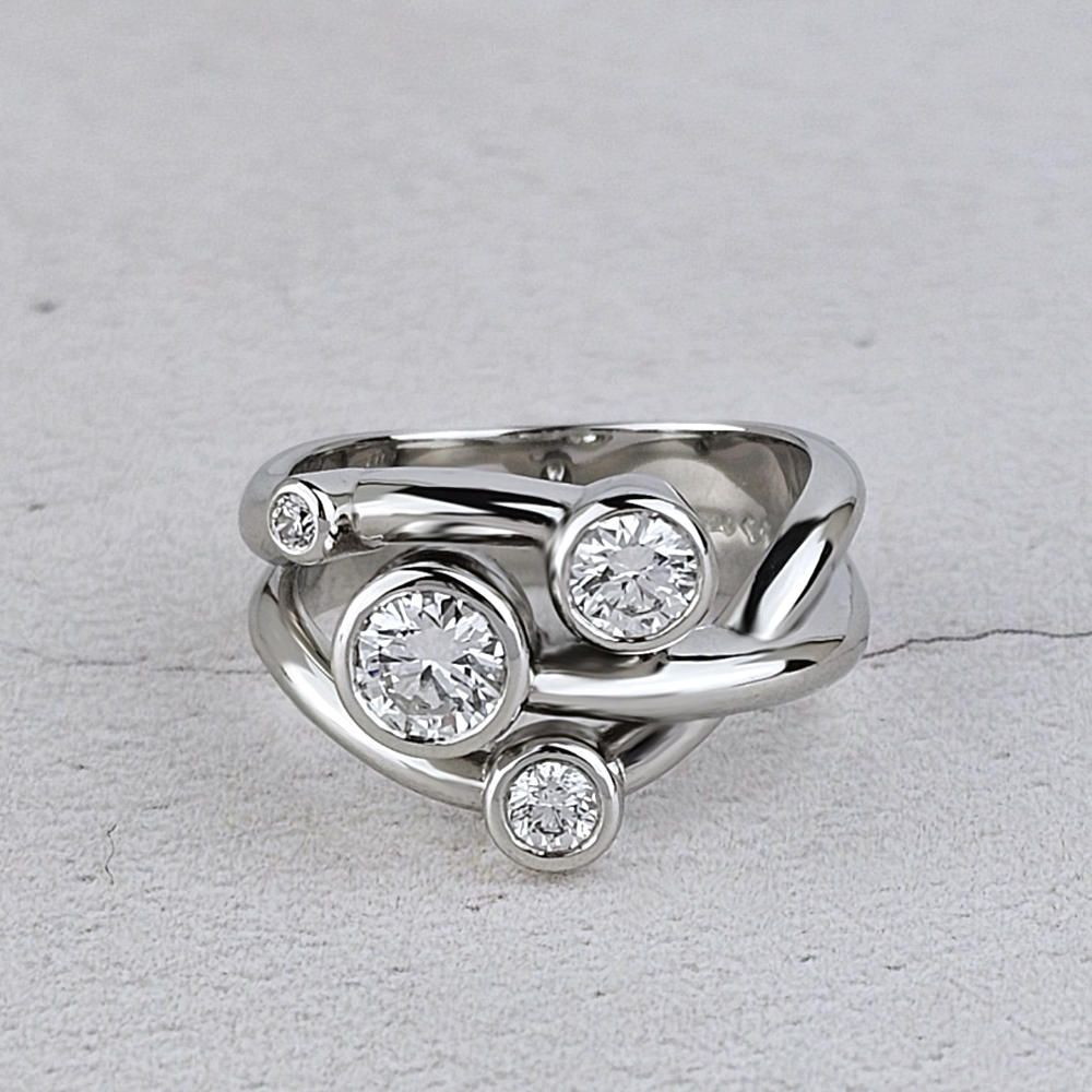 platinum ring remodelled from customers old jewellery