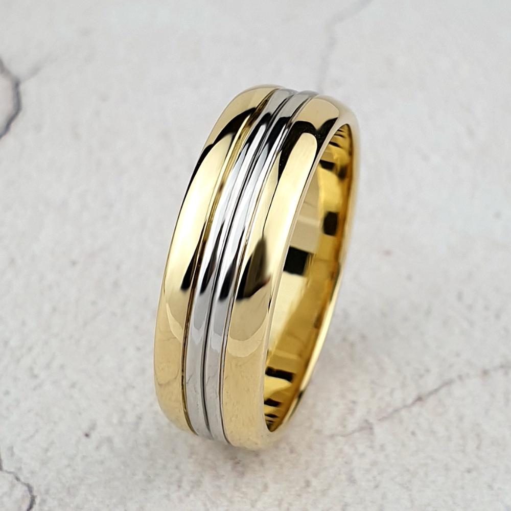 18ct yellow gold with platinum