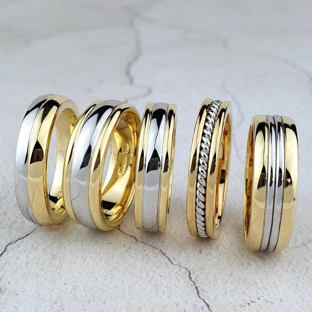 Multi-banded wedding rings