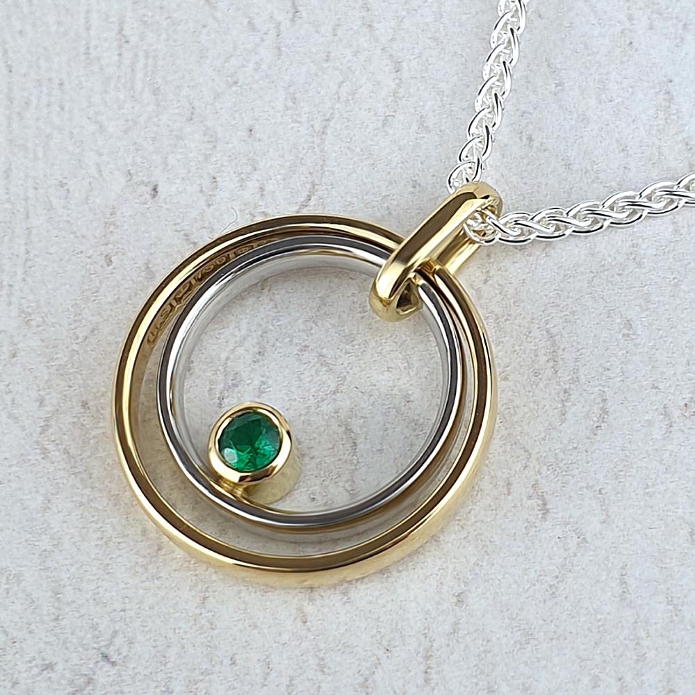 pendant made using inherited wedding rings