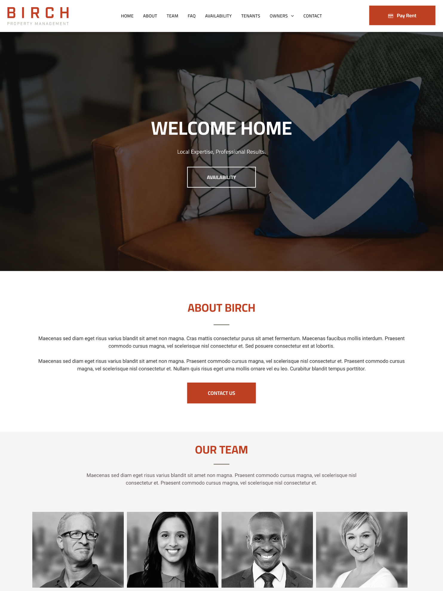 Appfolio's Birch template