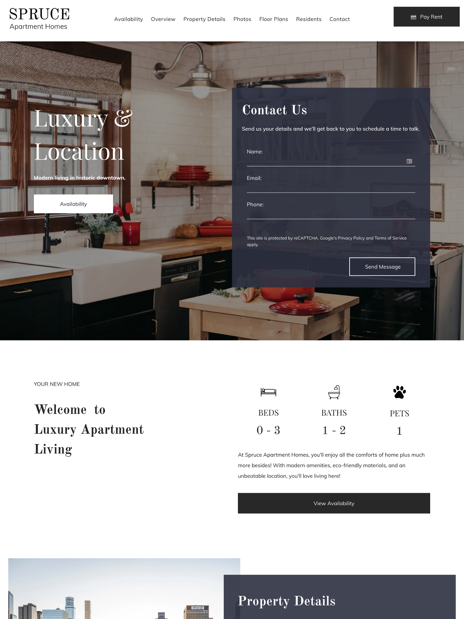 Appfolio's Spruce template