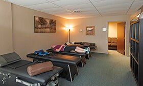Patients Resting Inside Clinic — Corrective Exercise in Royal Oak, MI Patients Resting Inside Clinic — Corrective Exercise in Royal Oak, MI