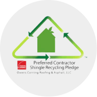 Owens Corning Preferred Contractor Shingle Recycling Pledge logo