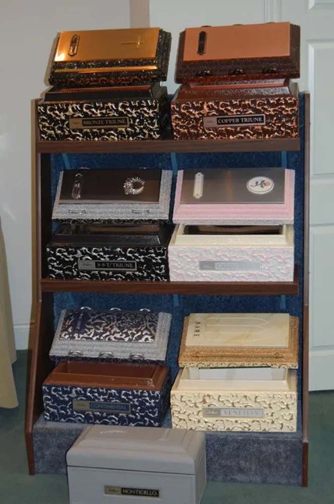 Interior and exterior views of Beaty Funeral Home in Winnsboro, TX