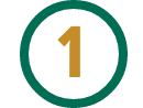 Gold number 1 inside a green circle.