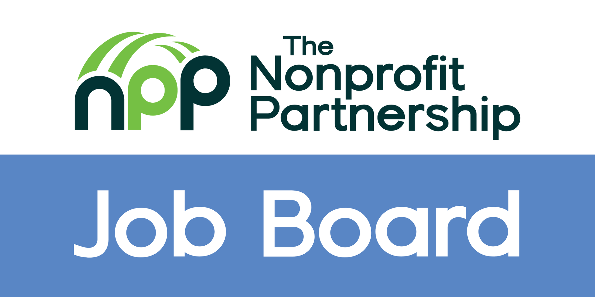 Logo for The Nonprofit Partnership Job Board featuring the green