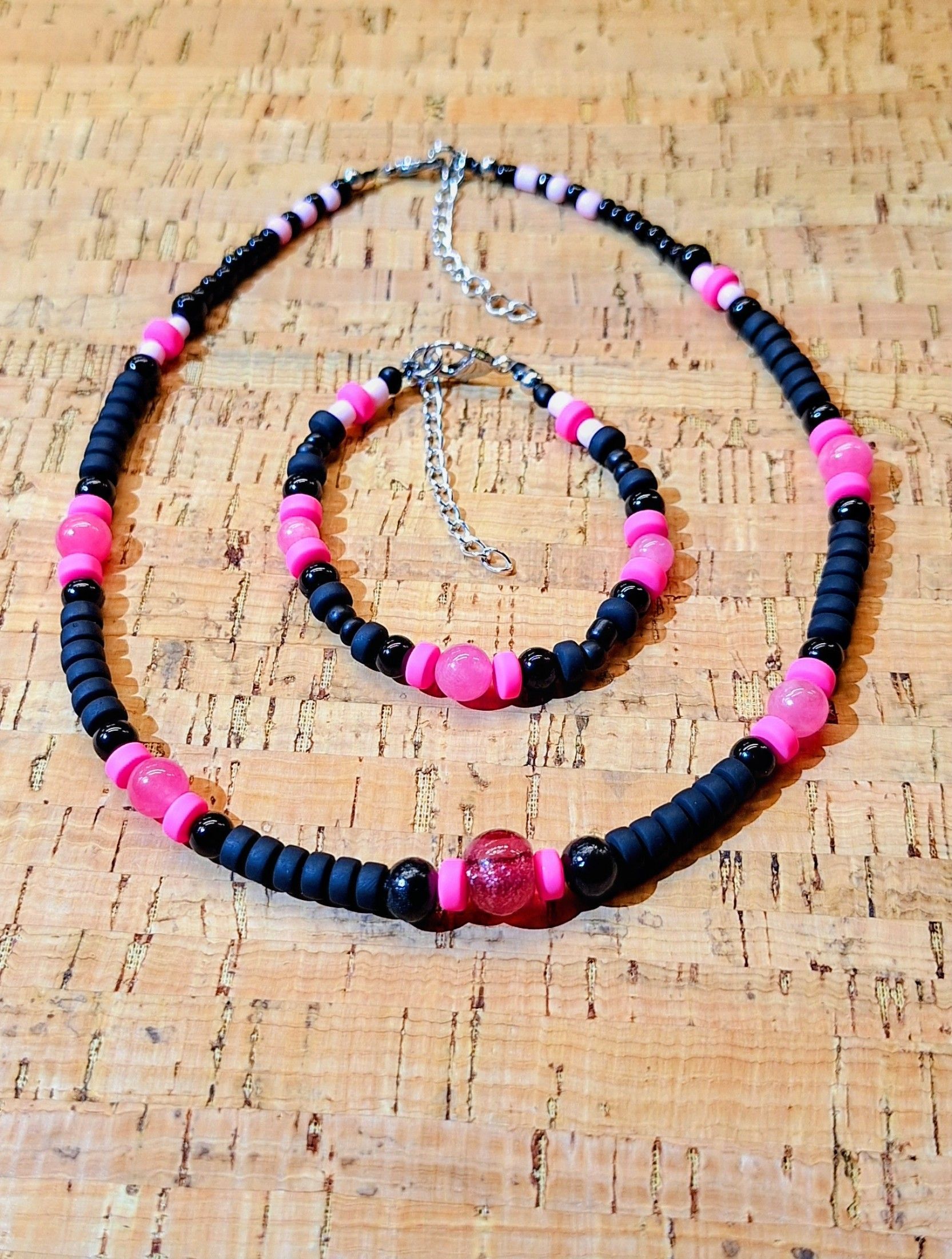 Native neck/wrist set Pink
