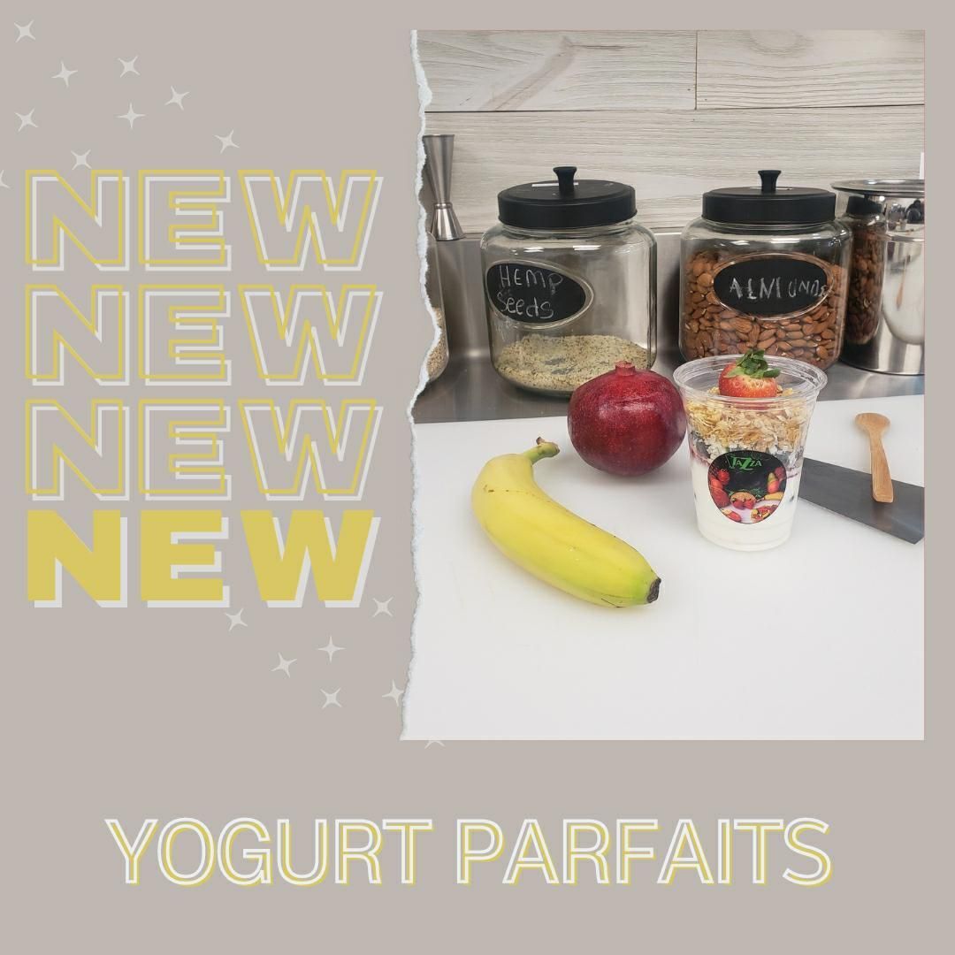 A picture of yogurt parfaits with bananas and apples