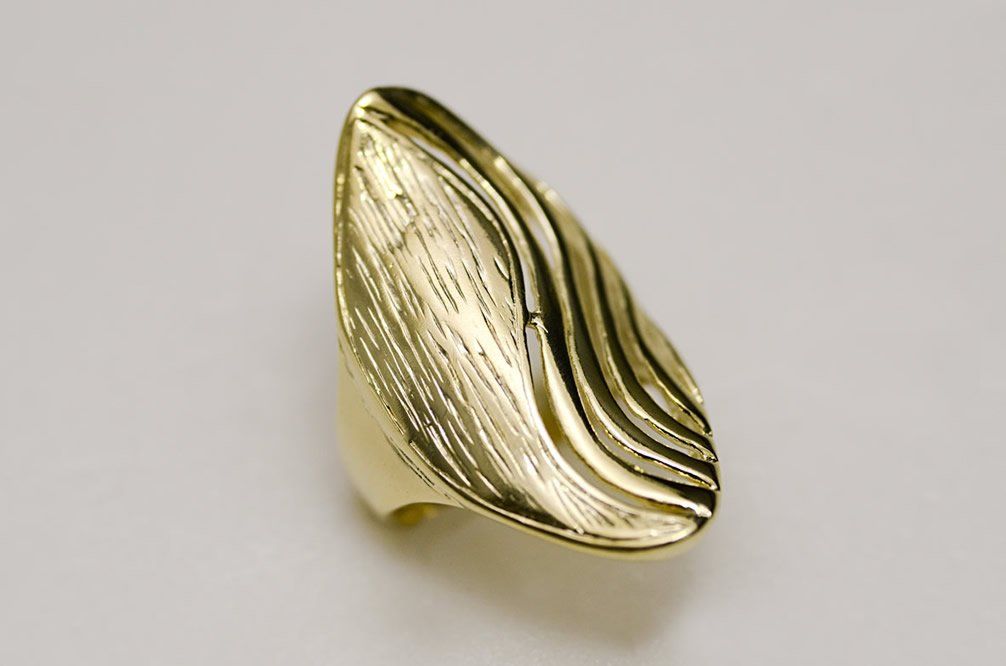 Anel Folheado a Ouro - Daruma Bijuterias