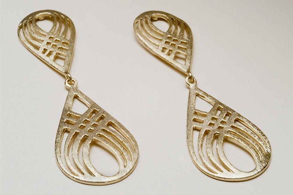 Brinco Folheado a Ouro Fosco - Daruma Bijuterias