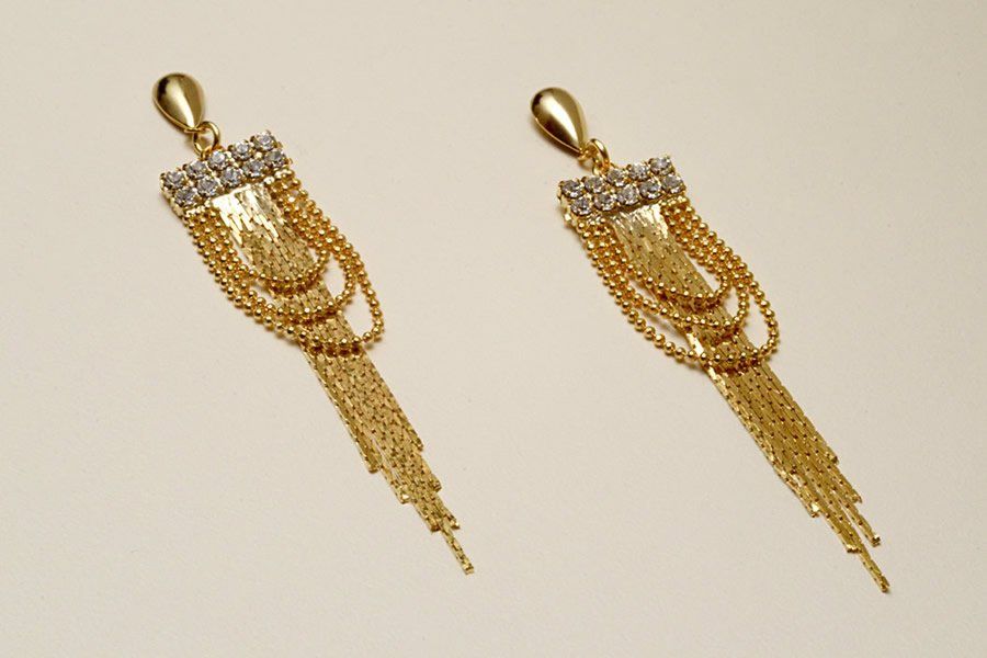 Brinco Folheado a Ouro - Daruma Bijuterias