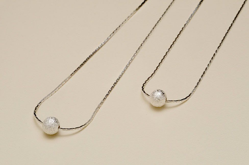 Colar Duplo Folheado a Prata com Pingente de Perola - Daruma Bijuterias