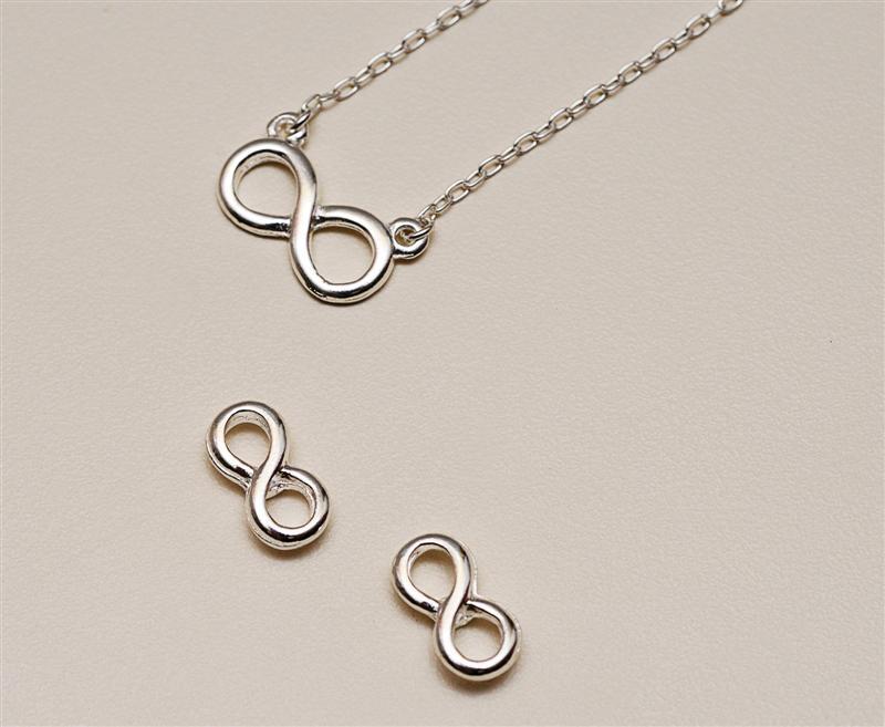 Colar e Brincos do Infinito Folheados em Prata - Daruma Bijuterias