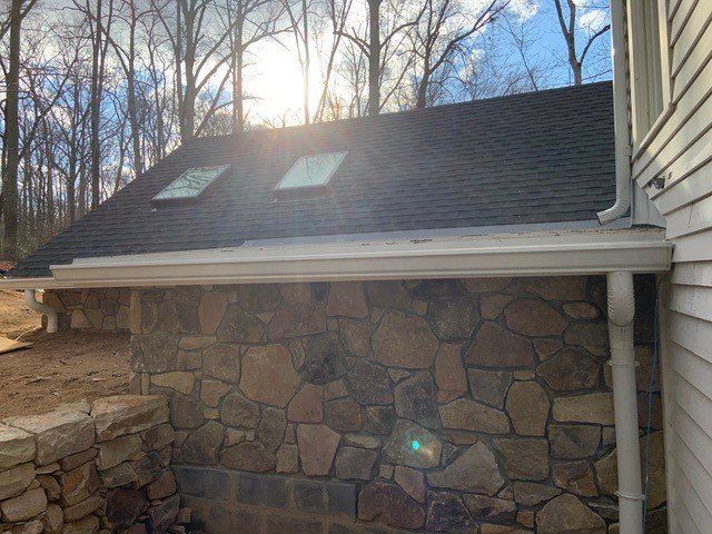 Side View of the House with White Gutter — Charlottesville, VA — Straightedge Inc.