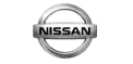 Nissan logo with silver ring and black wordmark