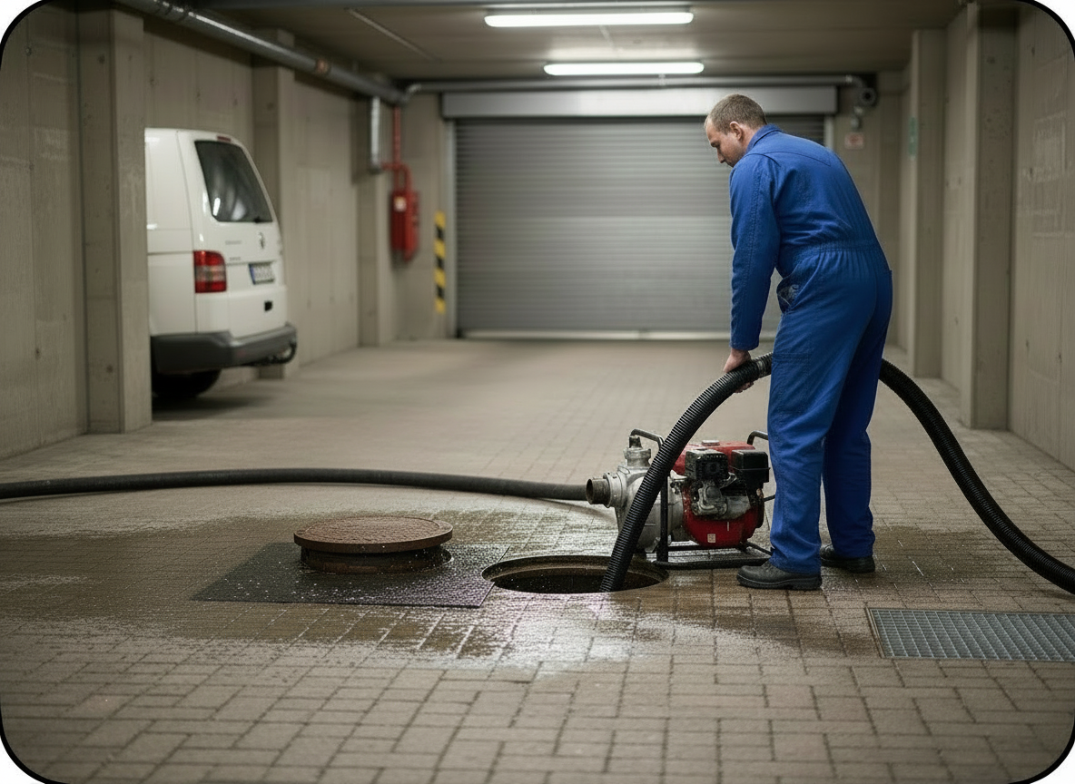 Άντληση υδάτων από φρεάτιο – αποκατάσταση αποχετευτικού δικτύου