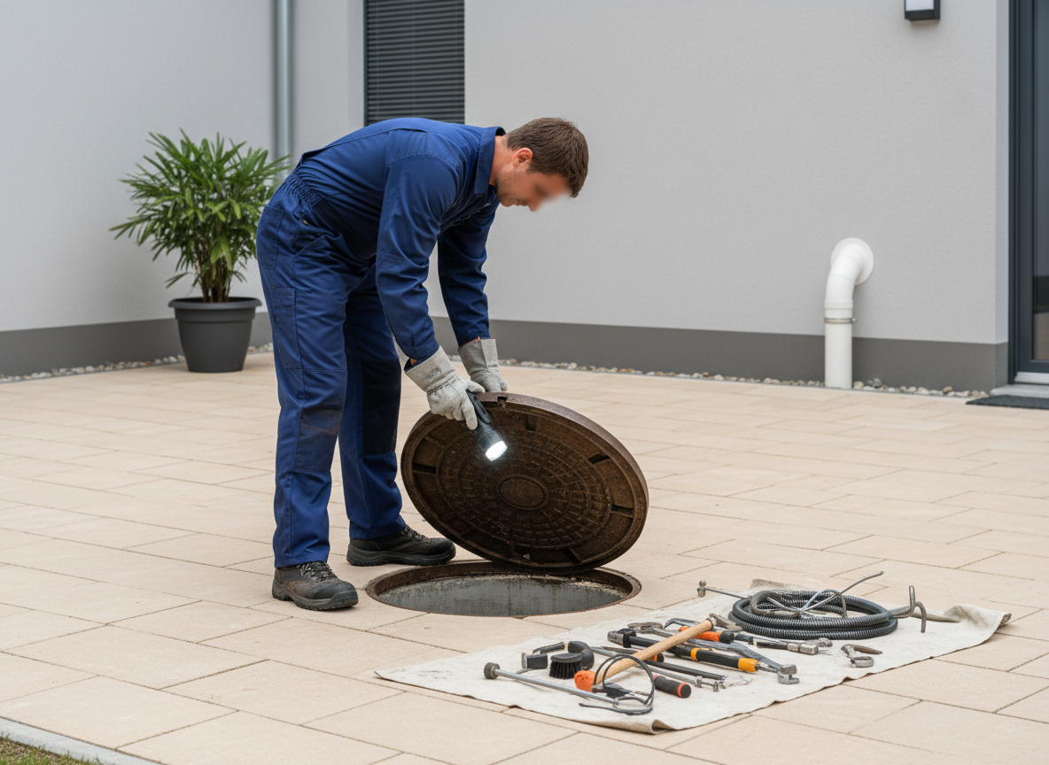 Αποφράξεις κεντρικού φρεατίου και μηχανοσίφωνα – έλεγχος κεντρικού φρεατίου αποχέτευσης