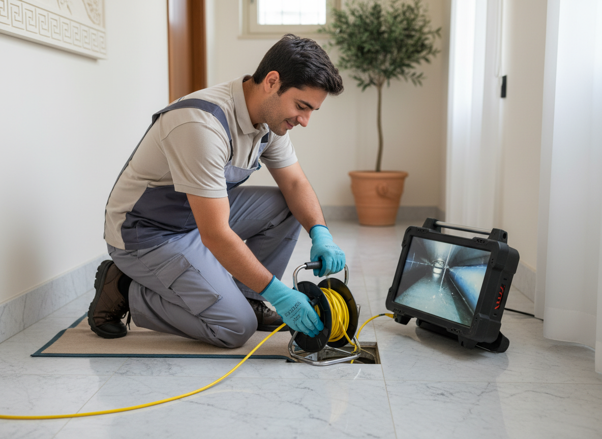 Συντήρηση αποχετεύσεων με κάμερα – έλεγχος με CCTV