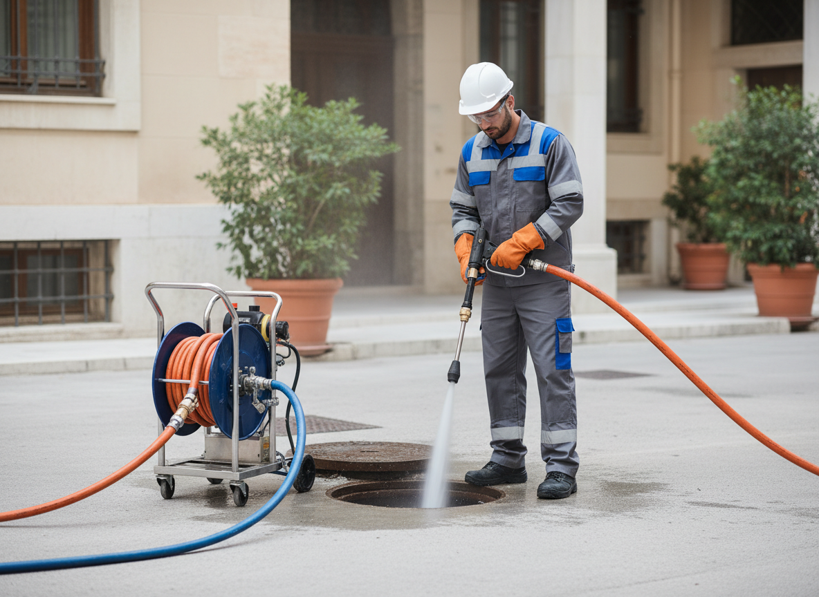 Συντήρηση αποχετεύσεων με πιεστικό – καθαρισμός με υδροβολή