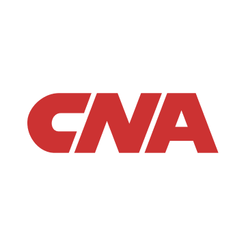 A red cna logo on a white background