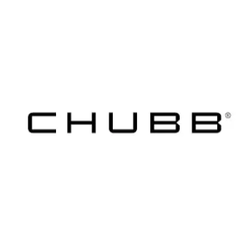 A black and white logo for chubb on a white background.