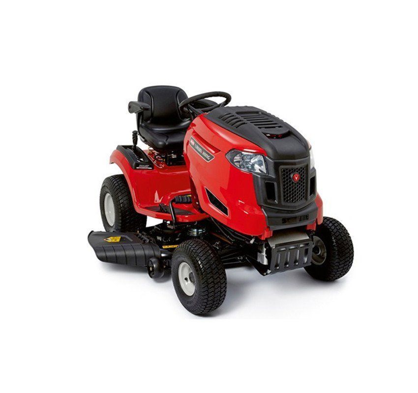 A Red Lawn Mower Is Sitting On A White Surface — Leslie Farm & Garden Machinery In South Grafton, NSW