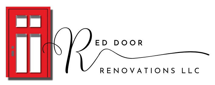 It is a logo for a company called red door renovations llc.
