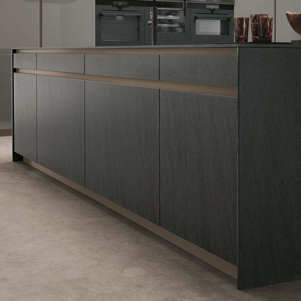 Cucina Stosa Aliant Neolith® Basalt Black Satin - Mobil Coop Arredamenti Castrocaro Terme