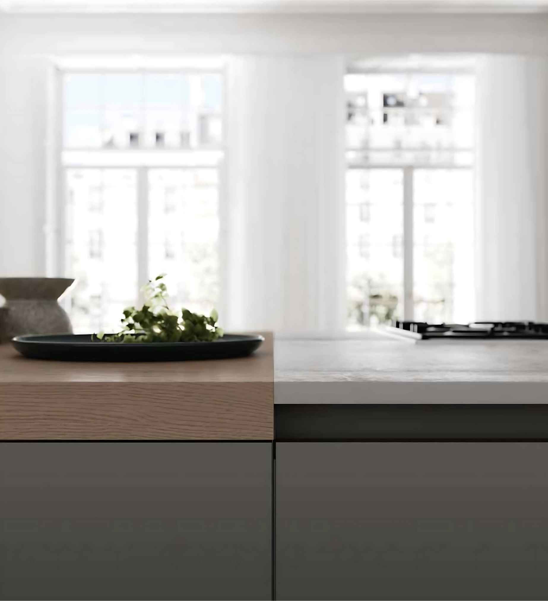 Time 01 Arredo3 snack in rovere e piano in Dekton  - Mobil Coop Arredamenti 0543 767319