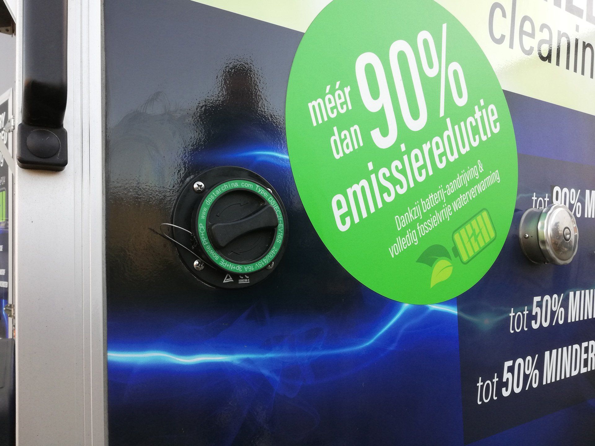Meclean remorque haute pression électrique HDTE 250/15 connexion de la fiche de charge fermée