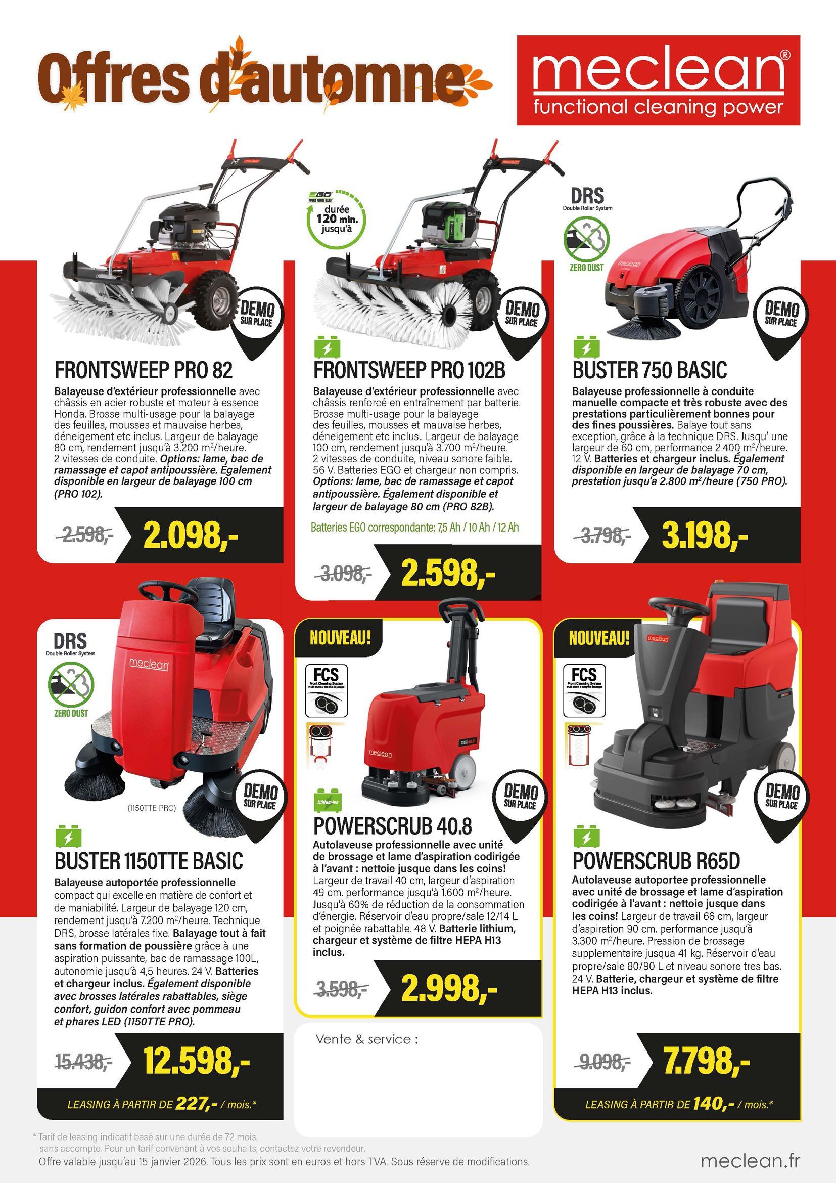 Meclean Offres de automne 2025 A4 flyer